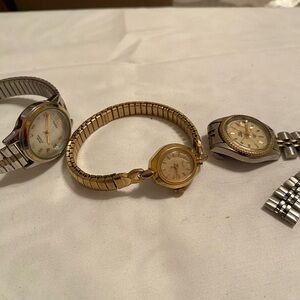 Timex Gold and Silver Watch Set